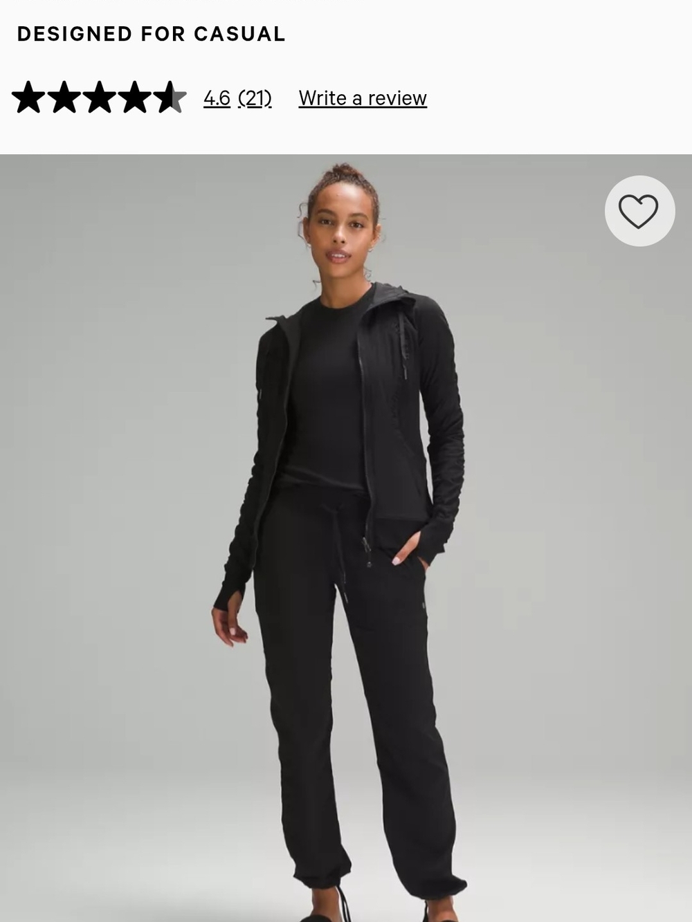 lululemon athletica Dance Studio Reversible Black Hooded Zip Jacket